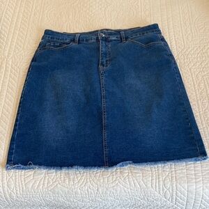 Classic Dark Blue Denim Skirt - Brand Unknown